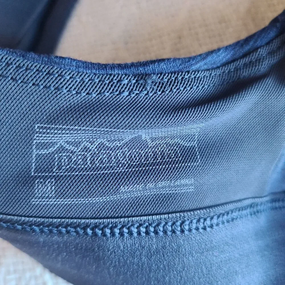 Patagonia Womens M Blue Heathered Unlined Wireless Cross Back Sports Bra Running - Picture 6 of 11